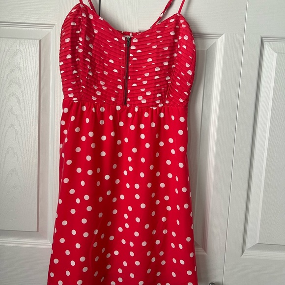 Red polka dot dress with zipper - Picture 1 of 4